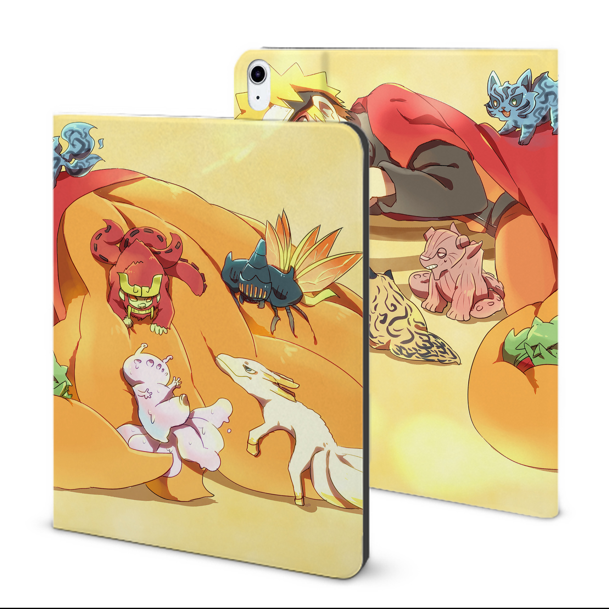 （画像用） NARUTO -ナルト- NARUTO -ナルト- 疾風伝 IPad ケース ブック型 PUレザー TPU 耐衝撃 軽量 薄型 ペン収納なし 全面保護 IPad 各モデル対応
